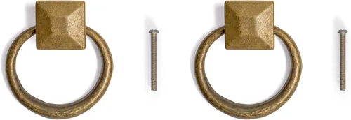 Vista 6 de Hardware Philosophy Tiradores de clavijas y anillos de 2.5 pulgadas – Juego de 2 – Arquitectónico, diseño de interiores, accesorios