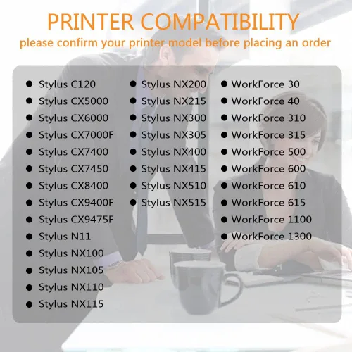 Vista 2 de Run Star Paquete de 5 cartuchos de tinta remanufacturados 69 de repuesto para Epson 69 T069 para Stylus CX5000 CX9400 CX8400 CX6000 CX7400 NX110