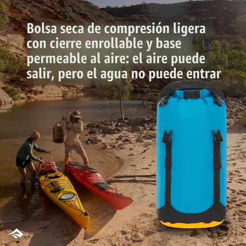 Vista 2 de Sea to Summit eVac Bolsa de compresión impermeable, saco de compresión impermeable, 5 litros, gris de alta resistencia talle alto Gris