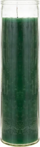 Vista 22 de Mega Candles 1 pieza Velas de Oración Devocional de Recipiente de Vidrio Negro Sin Aroma de 7 Días, Vela de Cera Premium 2 Pulgadas x 8 Pulgadas
