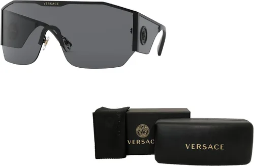 Vista 3 de Versace VE2220 Irregular Sunglasses for Men BUNDLE with Designer iWear Complimentary Eyewear Care Kit