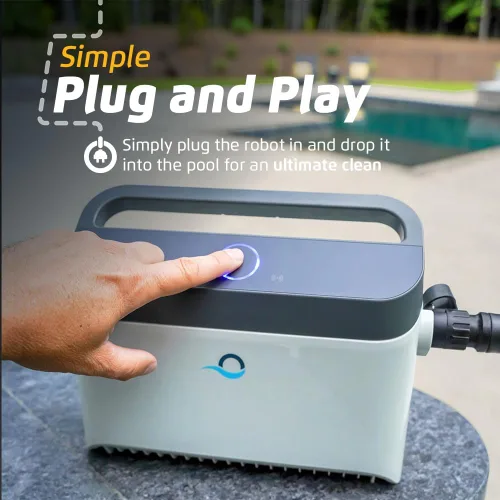 Vista 6 de Dolphin (Modelo 2025) Explorer E25 Robot limpiador de piscinas con Wi-Fi, ideal para piscinas de hasta 15,24 m - Cepillo de limpieza de línea