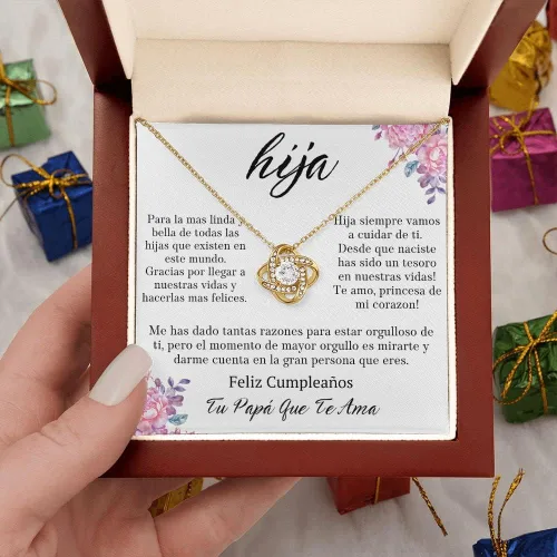 Vista 7 de Leo's Print Shop Regalo para hija de padre para hija, regalo para mi hija, collar para mi hermosa hija, Joyeria, regalo de cumpleaños para mujer