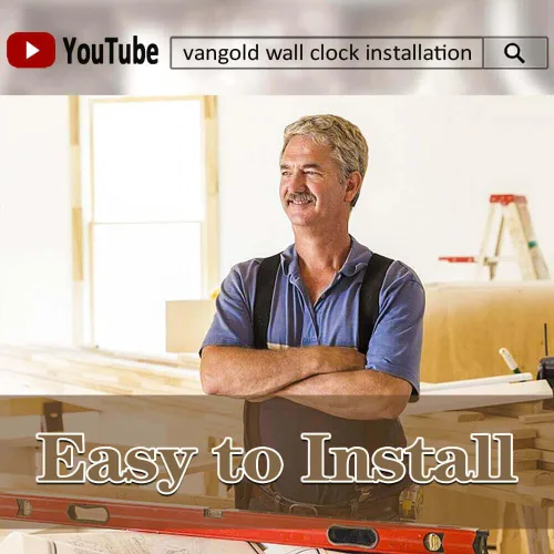 Vista 6 de VANGOLD Reloj de pared para decoración de sala de estar