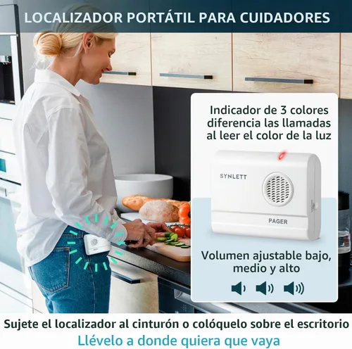 Vista 3 de Alarma inalámbrica para cama con sensor de movimiento y buscapersonas