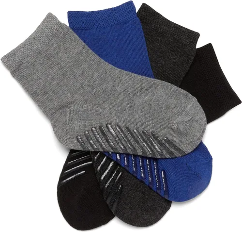 Vista 2 de Gripjoy Toddler Socks with Grippers, Non-Slip for Kids, Enhanced Stability, Comfortable Cotton - 4 Pairs Mezcla para niños