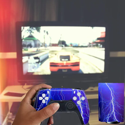 Vista 2 de Adhesivos de vinilo decorativos para consola de juego y controles de PS5