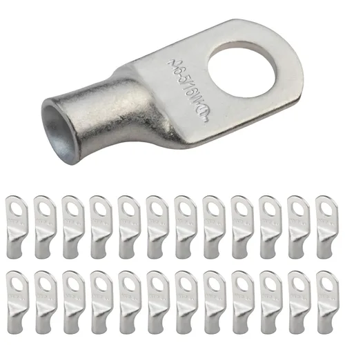 Vista 233 de SELTERM 5 piezas terminales de cable de cobre estañado 1/0 AWG perno de 1/2", extremos de cable de batería, terminales de anillo, conectores