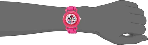Vista 2 de Disney Minnie Mouse - Reloj analógico de cuarzo con correa de silicona para niños, Rosado, Classic