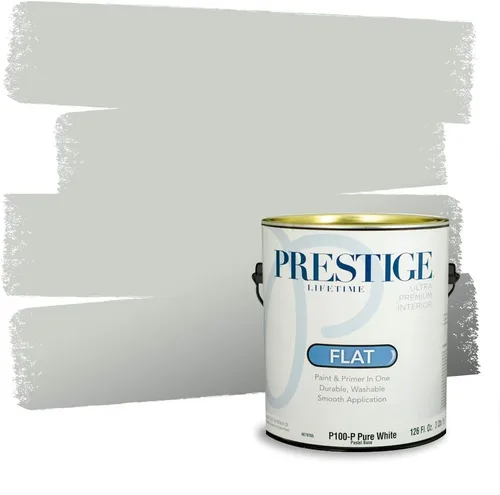 Vista 140 de Prestige Paints - Pintura exterior e imprimación en uno, 1 galón, plano, compatibilidad comparable con el color menta «Whipped Mint» de Behr