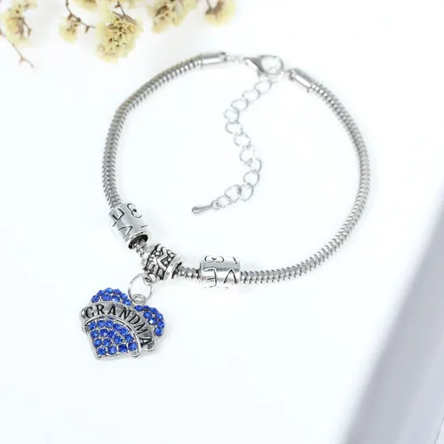 Vista 3 de Sexy Sparkles - Pulsera de cadena de serpiente europea con colgante de corazón y cuentas espaciadoras de amor