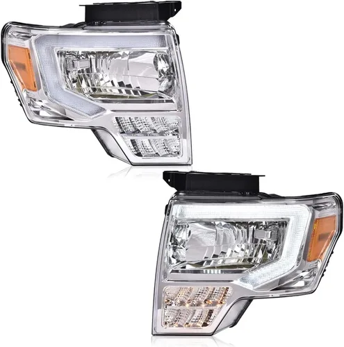 Vista 15 de G-PLUS Conjunto de faros, compatible con Ford F150 2009 2010 2011 2012 2013 2014 (no compatible con estilo LED, solo se ajusta sin estilo LED)
