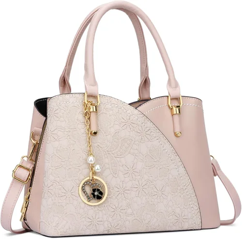 Vista 14 de KKXIU Monederos y bolsos de mano con triple compartimento para mujer, bolso de mano con asa superior