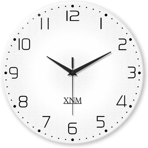Vista 11 de XNM Relojes de pared de cristal negro con pilas de 12 pulgadas