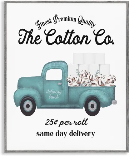 Vista 23 de Stupell Industries 'Vintage Parisian Bathroom Advertisement Floral Blue Tub', arte giclée enmarcado, blanco, 11 x 14 pulgadas, fácil de colgar