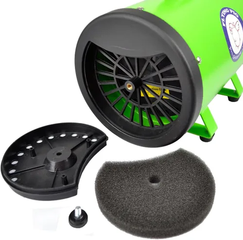 Vista 6 de Flying One High Velocity 4.0 HP Motor perro Pet Grooming Force secador w/calentador, Verde
