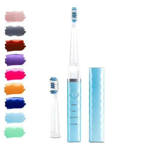 Vista 11 de Pop Sonic Cepillo de dientes USB Charge Anywhere (verde) - Cepillo de dientes recargable con hasta 40,000 trazos de cepillo/Minuto-Cerdas de nailon