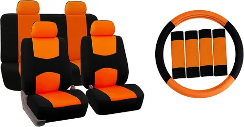 Vista 19 de Fundas para asiento FH GROUP FH-FB050102 planas, para la mayoría de los autos, camiones, furgonetas o camionetas, Beige-FH2033