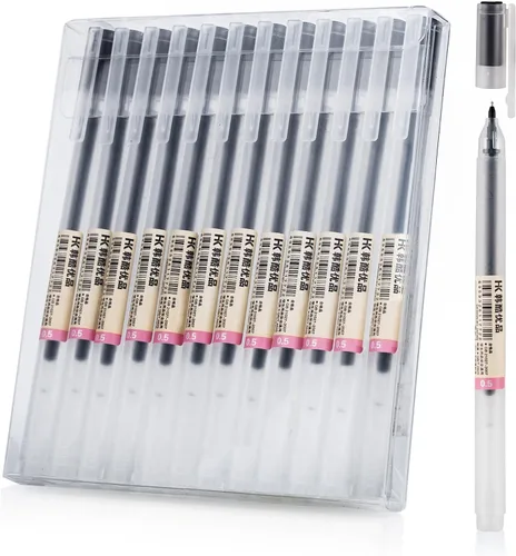 Vista 8 de BEIWO Bolígrafo de tinta de gel de alta calidad, 0.020 in, bolígrafos de color de punta fina, bolígrafo de gel de escritura suave para oficina