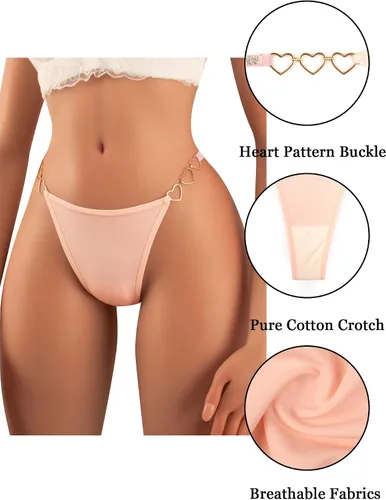 Vista 4 de Tanga sexy para mujer, bragas con espalda en T y tiro bajo