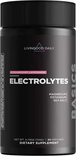 Vista 8 de Livingood Daily Electrolitos en polvo, mezcla de bebida hidratante de electrolitos con vitamina C, magnesio, taurina y sal marina, suplemento