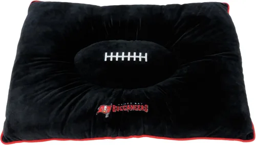 Vista 10 de NFL PET Bed - Cama de almohada de felpa suave y acogedora de Arizona Cardinals. Cama de fútbol para perros. Cama de colchón deportivo cálido