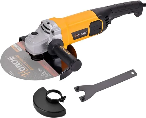 Vista 8 de Hoteche Amoladora angular de 5 pulgadas, amoladora eléctrica de velocidad variable de 11 amperios, con cable, para metal, compatible con discos