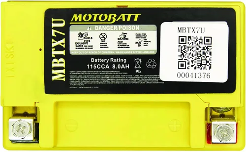 Vista 4 de MotoBatt DB Electrical MBTX7U Nueva Batería para Motobatt Batería 8Ah