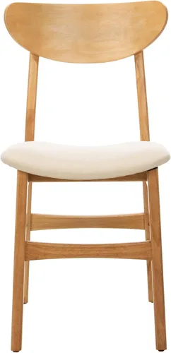 Vista 6 de Safavieh Home Lucca - Silla de comedor con cojín retro natural y blanco, juego de 2 natural / blanco