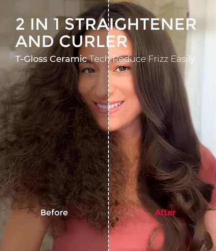 Vista 5 de TYMO STYLUX - Cepillo térmico 2.0 para rizar, voluminizador de 1.7 pulgadas con ajuste flexible para alisar el cabello, herramienta de peinado