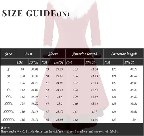Vista 3 de Vestidos formales para mujer, con cuello en V de felpa, dobladillo alto y bajo, vestido de disfraz de los años 50, estilo vintage, casual, holgado