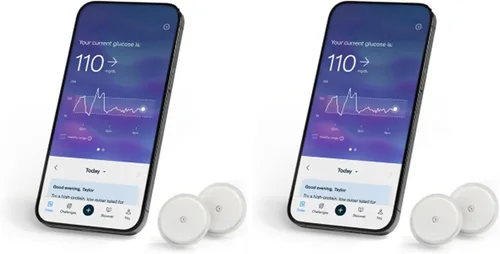 Vista 10 de Lingo Monitor Continuo de Glucosa (CGM) y Aplicación. Fabricado por Abbott. Conozca el impacto de lo que come. 1 biosensor Lingo dura hasta 14