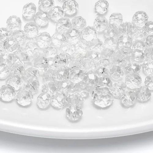 Vista 26 de 246 cuentas de cristal redondas de 0.118 pulgadas (0.118 in) con múltiples facetas sueltas espaciadoras de cristal para hacer joyas, pulseras
