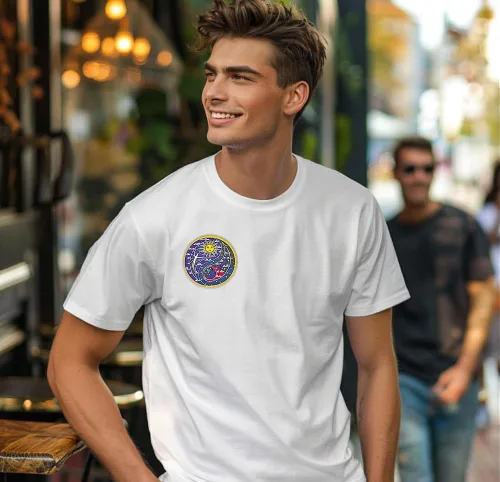 Vista 6 de Hippie Boho Sun Moon Yin Yang - Parche tejido para planchar