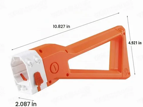 Vista 2 de WORKER AK Style Shoulder Stock para juguete de Nerf N-Strike Elite y Nerf Modulus Series (Naranja)