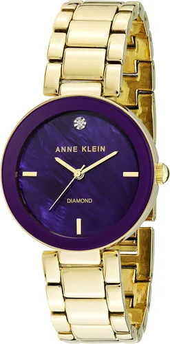 Vista 11 de Anne Klein Reloj de pulsera con esfera de diamante genuino para mujer