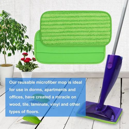 Vista 7 de Almohadillas de microfibra compatibles con Swiffer WetJet, accesorios de repuesto para limpiar suelos de madera dura, almohadillas reutilizables