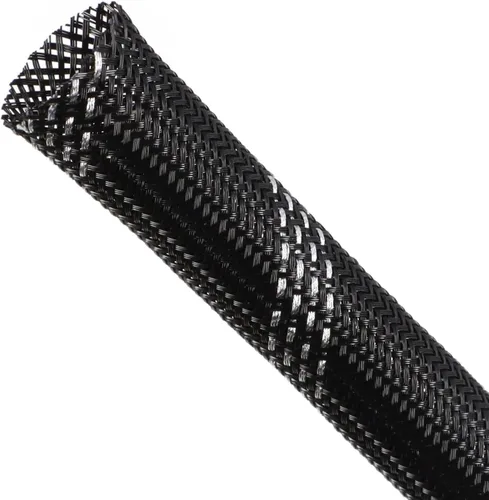 Vista 11 de Funda de cable trenzada, funda de cable trenzada expandible de PET, gestión de cables de malla flexible para audio, video y otros dispositivos