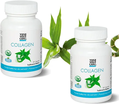 Vista 7 de Yes You Can! Cápsulas de colágeno, suplemento dietético para promover un cabello, piel y uñas saludables, 290 mg de colágeno bovino, vitamina A
