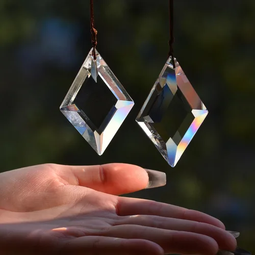 Vista 16 de STINO - 2 piezas prismas atrapasoles de bola de cristal de 4cm, atrapasoles colgantes con prisma de vidrio, creador de arcoíris para ventanas