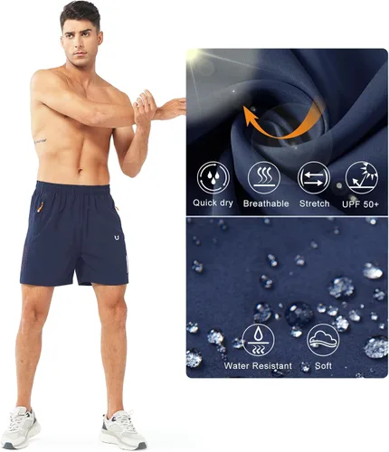Vista 4 de NORTHYARD - Pantalones cortos deportivos para correr para hombres, ligeros, de secado rápido, 7, 5 o 9 pulgadas, para senderismo, deportes, gimnasio