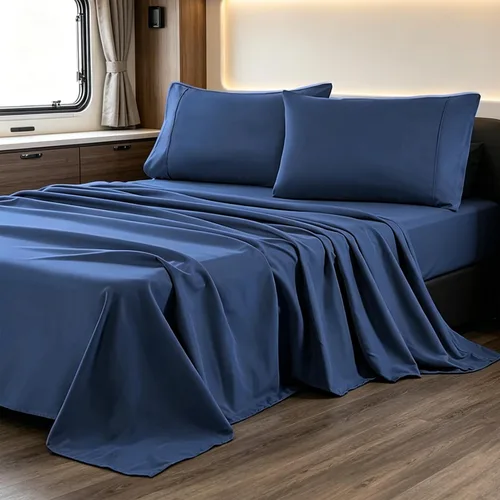 Vista 28 de Kingnex Sábanas de sofá cama individual para sofá cama extraíble de 36 x 72 pulgadas, microfibra suave de doble cepillado 1800, 3 piezas incluyen 1