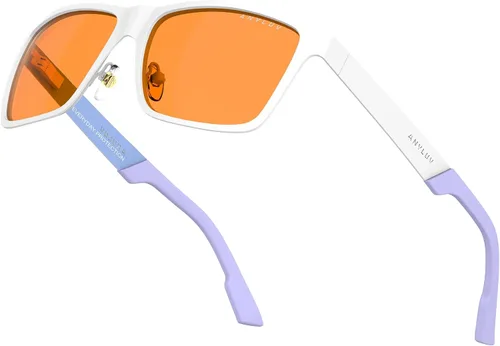 Vista 14 de ANYLUV Blue Light Glasses for Men Stylish Anti Eyestrain Lightwight Metal Frame Blue Light Blocking Glasses