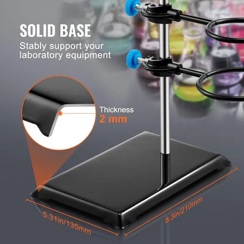 Vista 3 de VEVOR Juego de soporte para laboratorio metálico de grado de laboratorio - Soporte de laboratorio de material de hierro premium, abrazadera