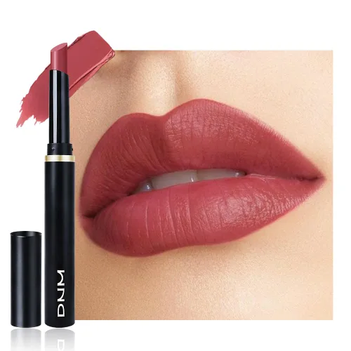 Vista 9 de evpct Lápiz labial líquido mate malva con aceite de labios, acabado brillante, lápiz labial 2 en 1, resistente al agua de larga duración