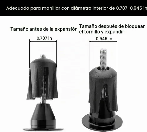 Vista 3 de TOPCABIN - Puños de manillar de bicicleta de doble bloqueo - Puños de goma cómodos para BMX y bicicleta de montaña