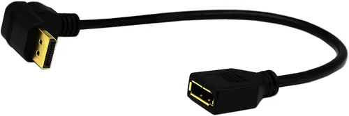 Vista 3 de CGTime - Cable DP a DP (30 CM/12 pulgadas), chapado en oro de 90 grados en ángulo hacia abajo macho a Displayport hembra Cable adaptador