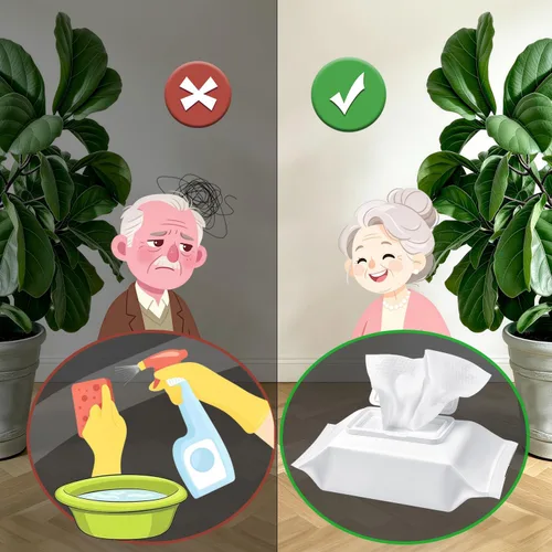 Vista 2 de Leopong Toallitas de limpieza de plantas, limpiador de hojas para plantas de interior, 80 toallitas