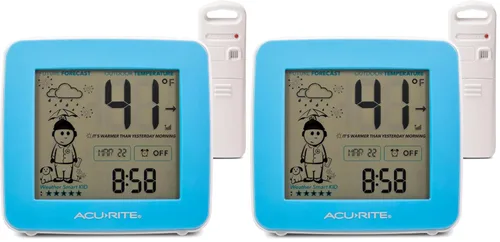 Vista 10 de AcuRite Estación meteorológica What-to-Wear con reloj despertador, hora, fecha y sensor inalámbrico para exteriores para pronóstico hiperlocal