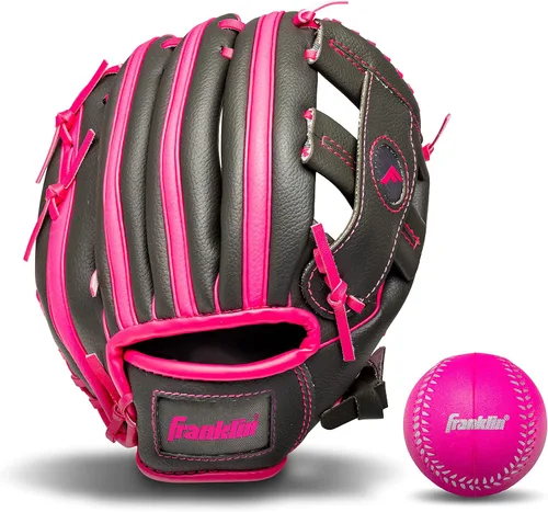 Vista 11 de Franklin Sports Guantes de béisbol para niños, guantes de teeball RTP para jóvenes + juego de pelotas, guantes de teeball para niños y niñas, niños